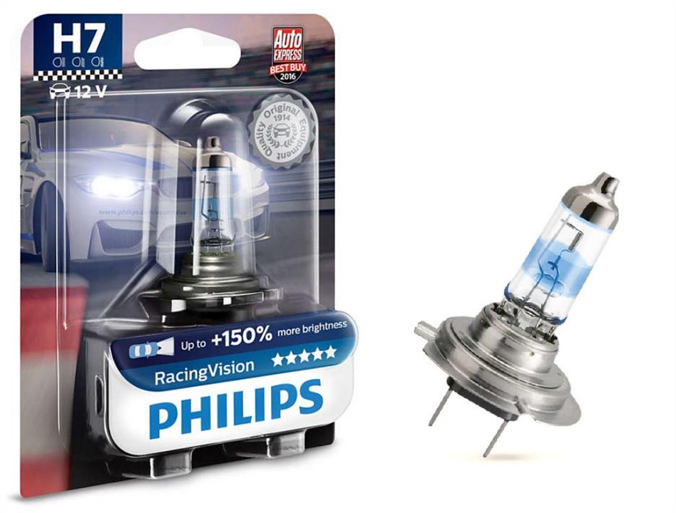 Philips 12972RVB1 Лампа галогенна Philips Racingvision +150% 12В H7 55Вт +150% 12972RVB1: Купити у Польщі - Добра ціна на 2407.PL!