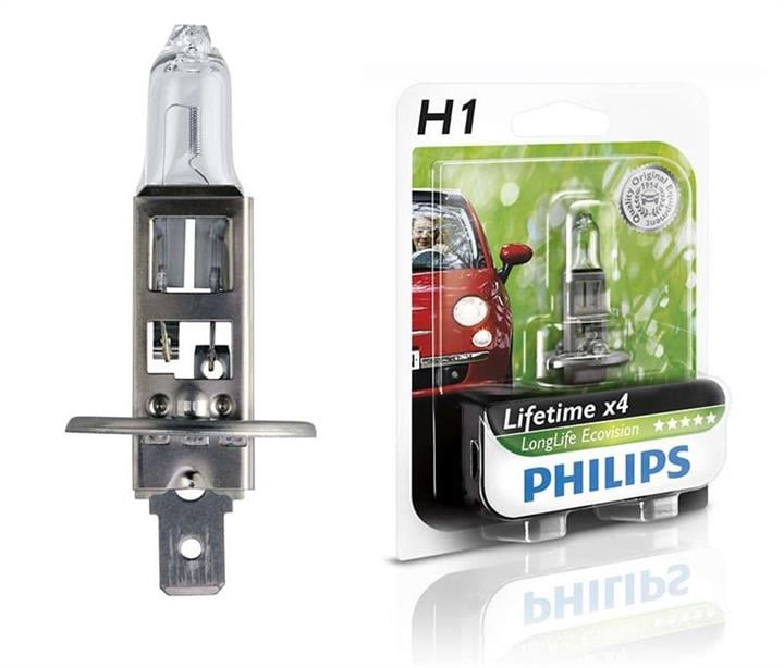 Philips 12258LLECOB1 Halogen lamp Philips Longlife Ecovision 12V H1 55W 12258LLECOB1: Buy near me in Poland at 2407.PL - Good price!