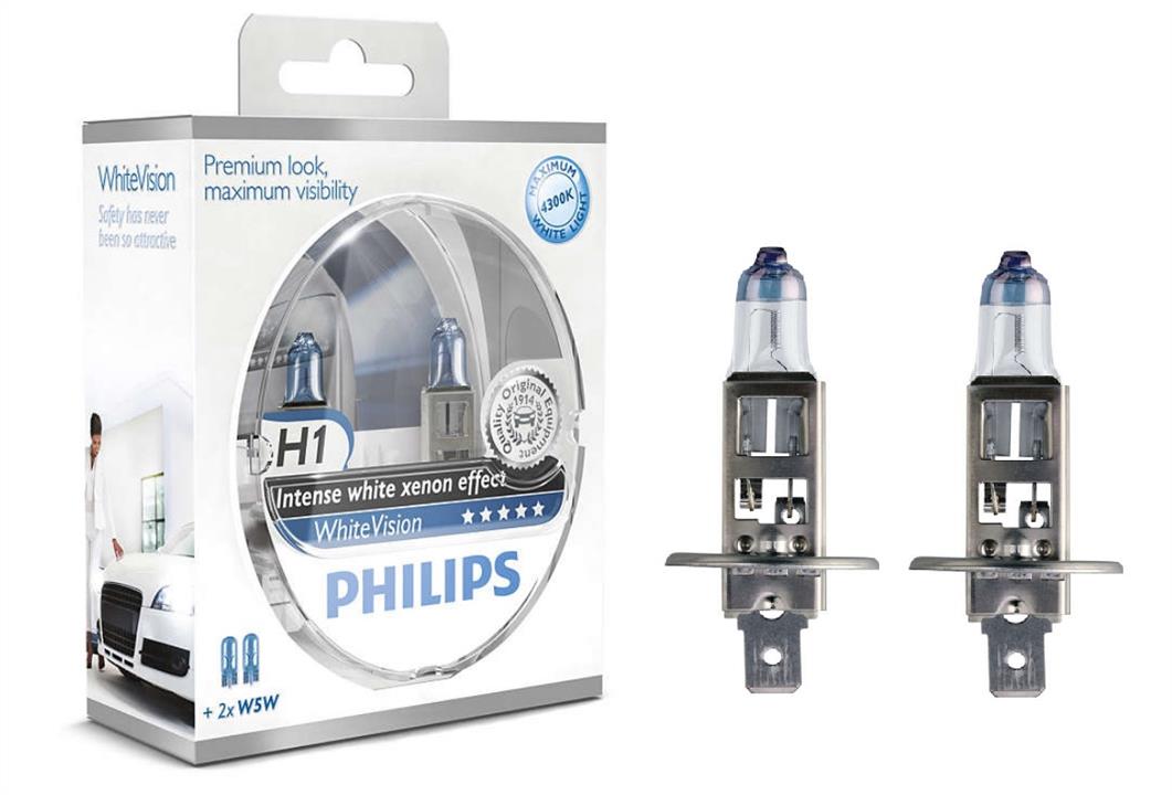 Philips 12258WHVSM Лампа галогенная Philips Whitevision 12В H1 55Вт 12258WHVSM: Купить в Польше - Отличная цена на 2407.PL!