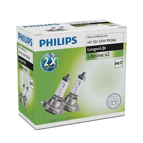 Philips 12972ELC2 Лампа галогенная Philips Longerlife 12В H7 55Вт 12972ELC2: Отличная цена - Купить в Польше на 2407.PL!