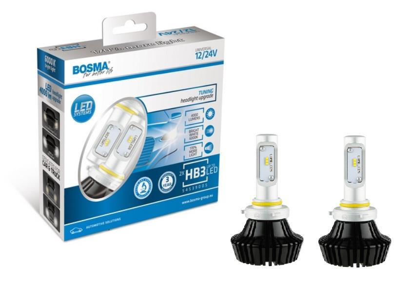 Bosma 6438 LED bulbs kit BOSMA HB3 12/24V 6000K (2 pc.) 6438: Buy near me in Poland at 2407.PL - Good price!