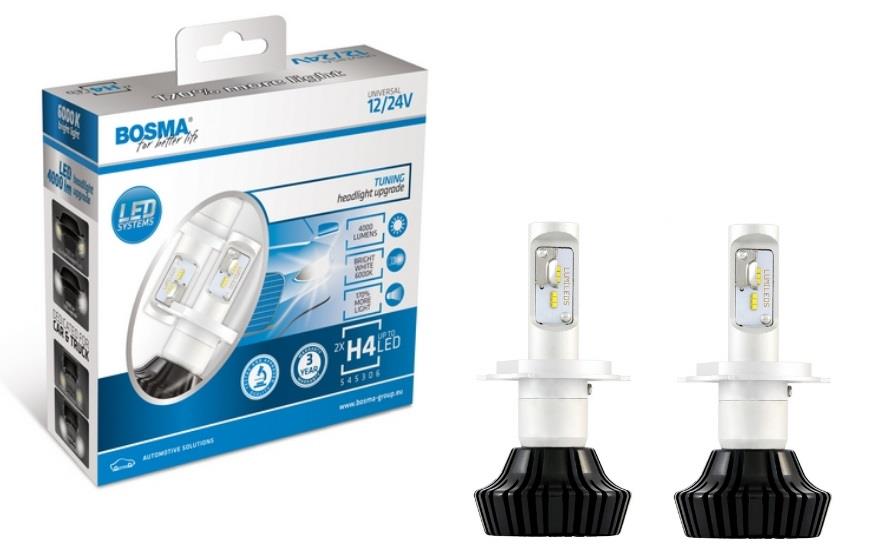 Bosma 6070 LED bulbs kit BOSMA H4 12/24V 6000K (2 pc.) 6070: Buy near me in Poland at 2407.PL - Good price!