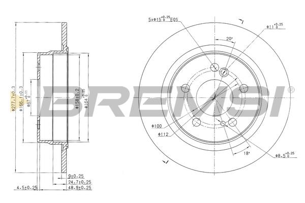 Bremsi DBA224S Bremsscheibe hinten, unbelüftet DBA224S: Kaufen Sie zu einem guten Preis in Polen bei 2407.PL!