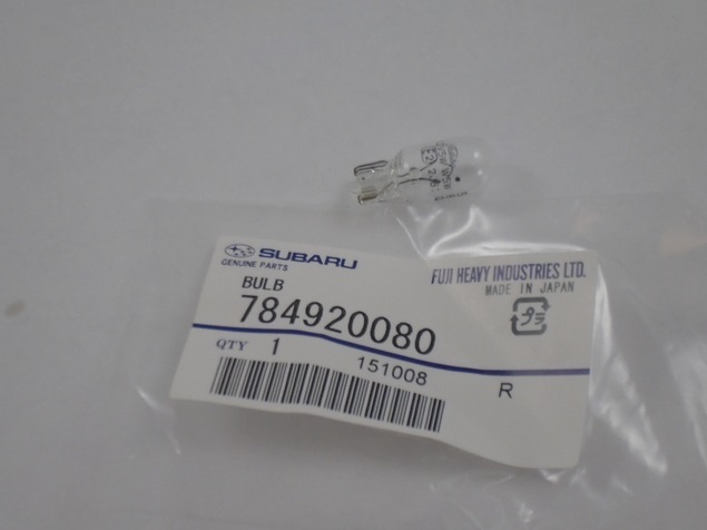 Subaru 784920080 Glow bulb W5W 12V 5W 784920080: Buy near me at 2407.PL in Poland at an Affordable price!