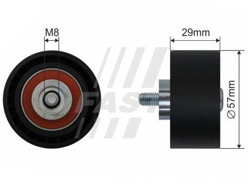 Fast FT44017 V-ribbed belt tensioner (drive) roller FT44017: Buy near me in Poland at 2407.PL - Good price!