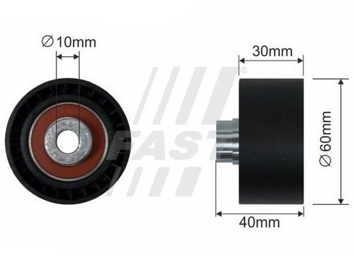 Fast FT44086 Tensioner pulley, timing belt FT44086: Buy near me in Poland at 2407.PL - Good price!
