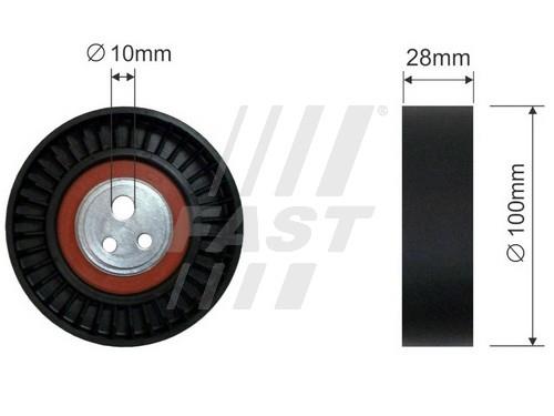 Fast FT44581 V-ribbed belt tensioner (drive) roller FT44581: Buy near me in Poland at 2407.PL - Good price!
