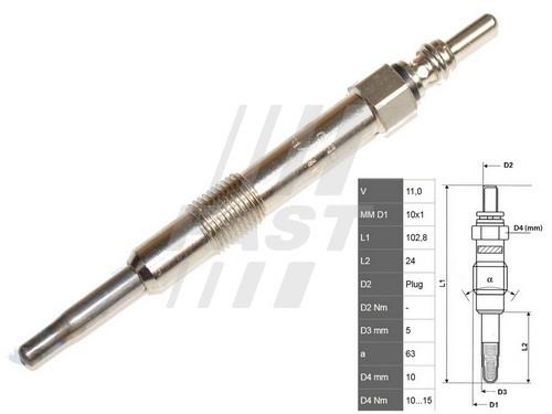 Fast FT82703 Glow plug FT82703: Buy near me in Poland at 2407.PL - Good price!