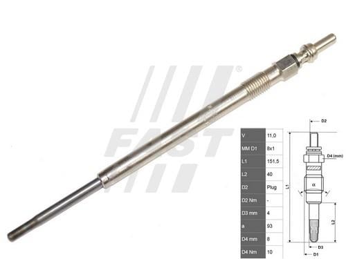 Fast FT82706 Glow plug FT82706: Buy near me in Poland at 2407.PL - Good price!
