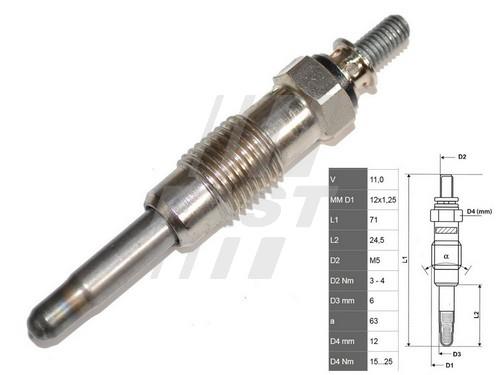 Fast FT82710 Glow plug FT82710: Buy near me in Poland at 2407.PL - Good price!
