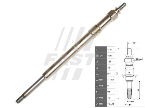 Fast FT82736 Glow plug FT82736: Buy near me in Poland at 2407.PL - Good price!