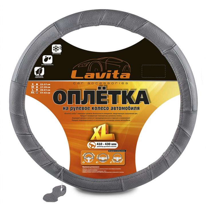 Lavita 26-5L02-4-XL Steering wheel cover leather grey XL (41-43 cm) 265L024XL: Buy near me in Poland at 2407.PL - Good price!