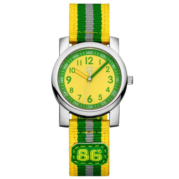 Mercedes B6 6 95 8446 Дитячий наручний годинник Mercedes-Benz Boys' Watch, Green/Yellow B66958446: Приваблива ціна - Купити у Польщі на 2407.PL!