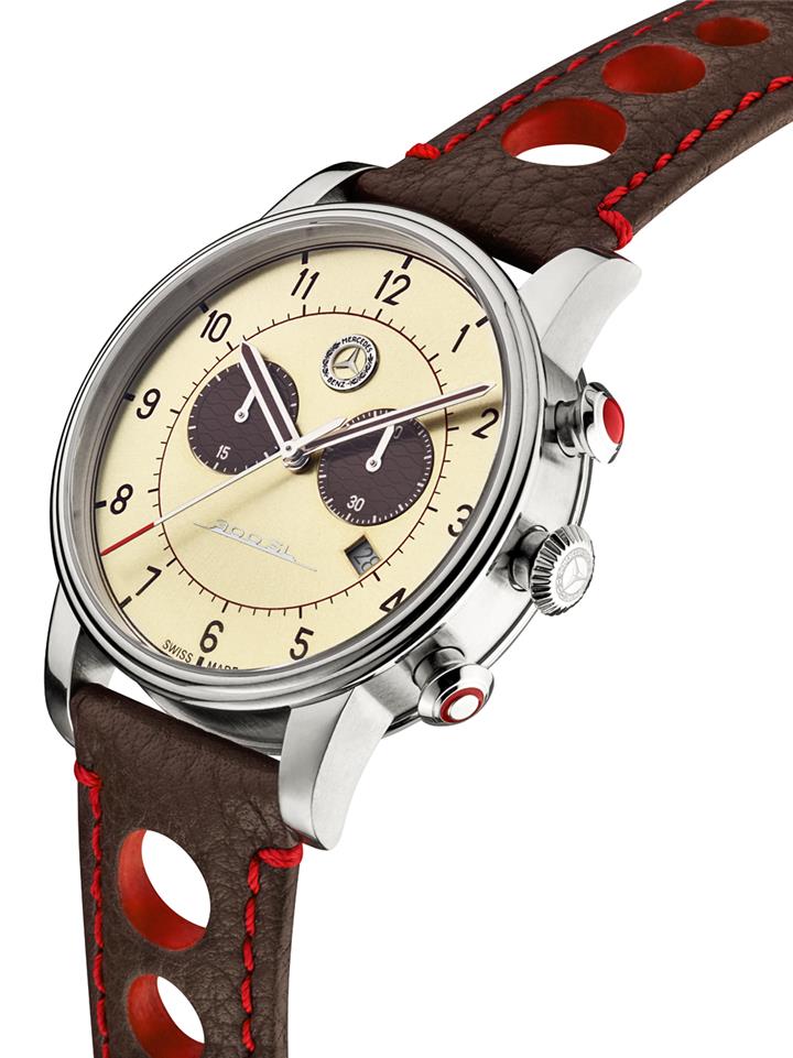 Mercedes-Benz Men’s Chronograph Watch, Classic 300 SL, beige&#x2F;brown&#x2F;red Mercedes B6 6 04 1615