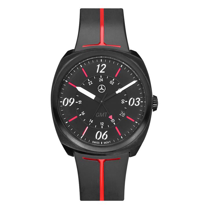 Mercedes B6 6 95 3568 Чоловічий наручний годинник Mercedes-Benz Men’s Watch, Sporty GMT, Black/Red/White B66953568: Приваблива ціна - Купити у Польщі на 2407.PL!