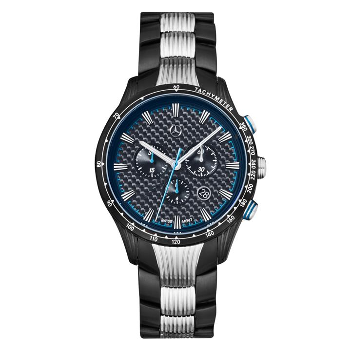 Mercedes B6 7 99 5426 Мужские наручные часы Mercedes-Benz Men’s Motorsport Chronograph Watch, Silver/Blue/Black B67995426: Отличная цена - Купить в Польше на 2407.PL!