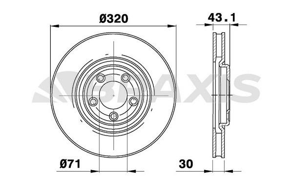 Braxis AE0528 Innenbelüftete Bremsscheibe vorne AE0528: Kaufen Sie zu einem guten Preis in Polen bei 2407.PL!