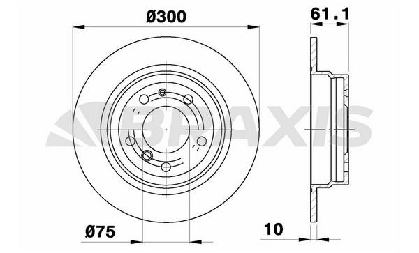 Braxis AE0447 Тормозной диск задний невентилируемый AE0447: Купить в Польше - Отличная цена на 2407.PL!