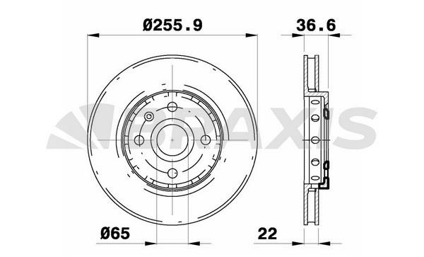 Braxis AE0219 Тормозной диск передний вентилируемый AE0219: Купить в Польше - Отличная цена на 2407.PL!