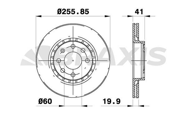 Braxis AE0206 Тормозной диск передний вентилируемый AE0206: Отличная цена - Купить в Польше на 2407.PL!