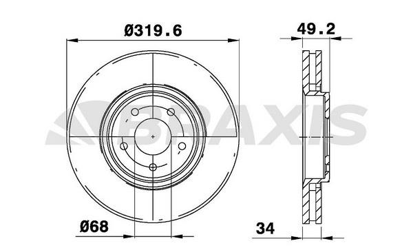 Braxis AD1083 Bremsscheibe AD1083: Kaufen Sie zu einem guten Preis in Polen bei 2407.PL!