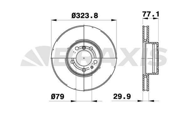 Braxis AD1021 Тормозной диск передний вентилируемый AD1021: Отличная цена - Купить в Польше на 2407.PL!