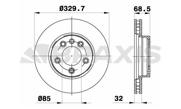 Braxis AD1005 Тормозной диск передний вентилируемый AD1005: Отличная цена - Купить в Польше на 2407.PL!