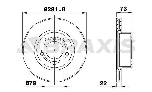 Braxis AD0204 Тормозной диск передний вентилируемый AD0204: Отличная цена - Купить в Польше на 2407.PL!