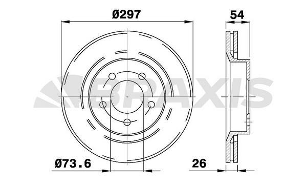 Braxis AD0006 Brake disc AD0006: Buy near me at 2407.PL in Poland at an Affordable price!
