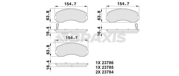Braxis AB0499 Тормозные колодки дисковые, комплект AB0499: Отличная цена - Купить в Польше на 2407.PL!