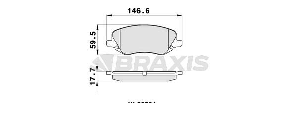 Braxis AB0441 Тормозные колодки дисковые, комплект AB0441: Отличная цена - Купить в Польше на 2407.PL!