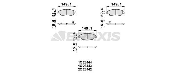 Braxis AB0367 Тормозные колодки дисковые, комплект AB0367: Отличная цена - Купить в Польше на 2407.PL!