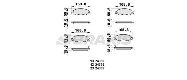 Braxis AB0360 Тормозные колодки дисковые, комплект AB0360: Отличная цена - Купить в Польше на 2407.PL!