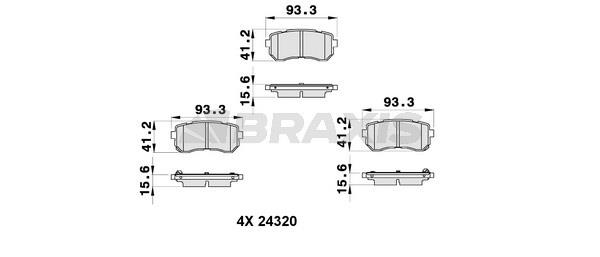 Braxis AB0349 Тормозные колодки дисковые, комплект AB0349: Отличная цена - Купить в Польше на 2407.PL!