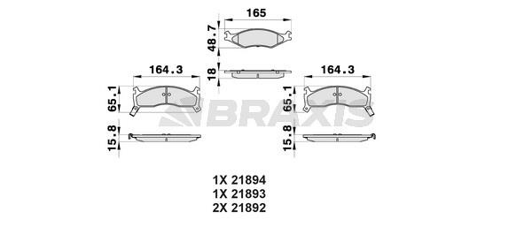 Braxis AB0346 Тормозные колодки дисковые, комплект AB0346: Отличная цена - Купить в Польше на 2407.PL!