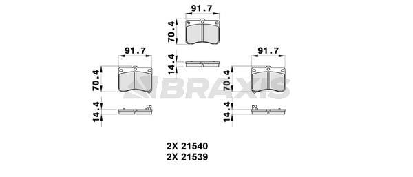 Braxis AB0323 Тормозные колодки дисковые, комплект AB0323: Отличная цена - Купить в Польше на 2407.PL!