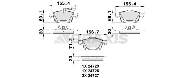 Braxis AB0299 Brake Pad Set, disc brake AB0299: Buy near me in Poland at 2407.PL - Good price!