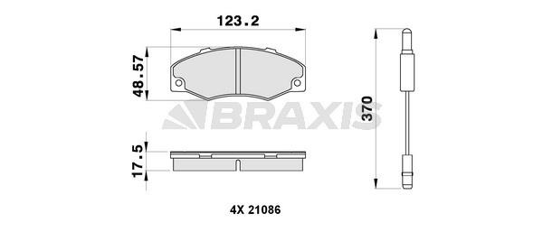 Braxis AB0297 Тормозные колодки дисковые, комплект AB0297: Купить в Польше - Отличная цена на 2407.PL!
