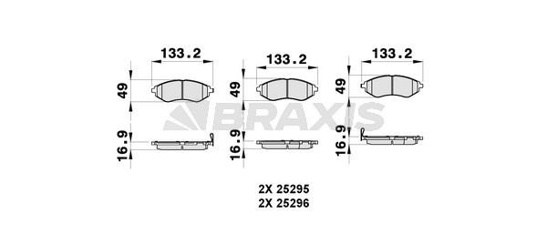 Braxis AB0293 Brake Pad Set, disc brake AB0293: Buy near me in Poland at 2407.PL - Good price!