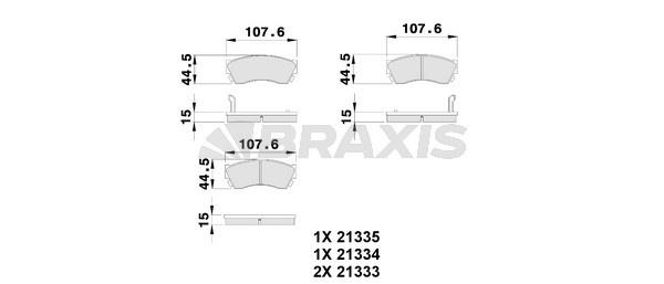 Braxis AB0239 Brake Pad Set, disc brake AB0239: Buy near me in Poland at 2407.PL - Good price!