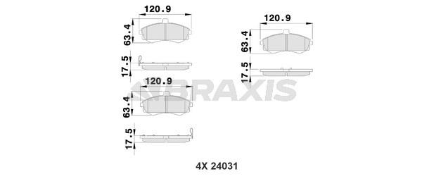 Braxis AB0211 Тормозные колодки дисковые, комплект AB0211: Отличная цена - Купить в Польше на 2407.PL!