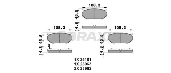 Braxis AB0206 Тормозные колодки дисковые, комплект AB0206: Отличная цена - Купить в Польше на 2407.PL!