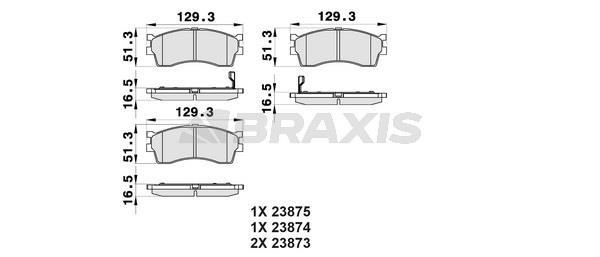 Braxis AB0201 Тормозные колодки дисковые, комплект AB0201: Отличная цена - Купить в Польше на 2407.PL!