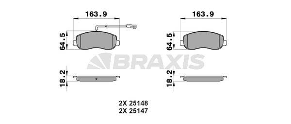 Braxis AB0199 Тормозные колодки дисковые, комплект AB0199: Купить в Польше - Отличная цена на 2407.PL!