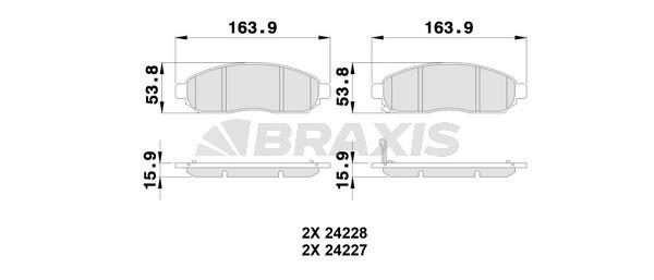 Braxis AB0198 Тормозные колодки дисковые, комплект AB0198: Отличная цена - Купить в Польше на 2407.PL!