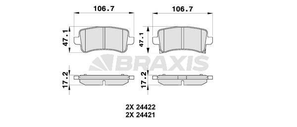 Braxis AB0180 Brake Pad Set, disc brake AB0180: Buy near me in Poland at 2407.PL - Good price!