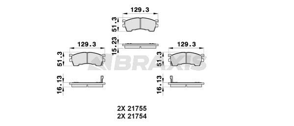 Braxis AB0157 Brake Pad Set, disc brake AB0157: Buy near me at 2407.PL in Poland at an Affordable price!