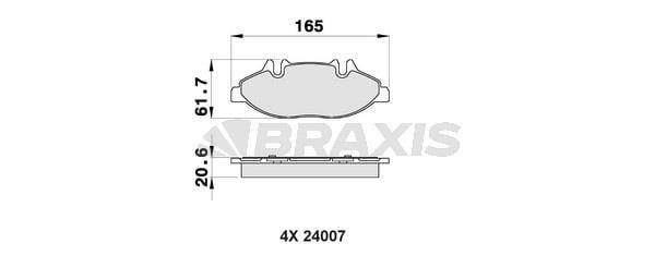 Braxis AB0156 Brake Pad Set, disc brake AB0156: Buy near me in Poland at 2407.PL - Good price!