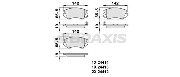 Braxis AB0144 Brake Pad Set, disc brake AB0144: Buy near me in Poland at 2407.PL - Good price!