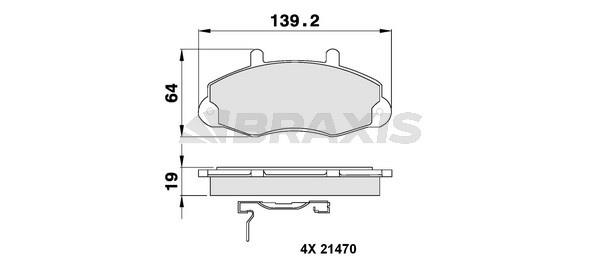 Braxis AB0098 Тормозные колодки дисковые, комплект AB0098: Отличная цена - Купить в Польше на 2407.PL!